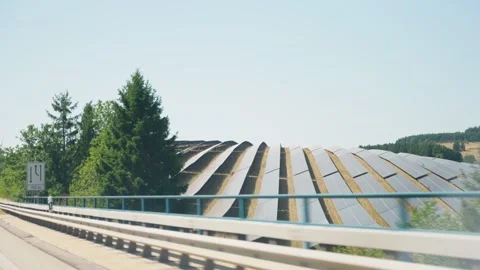 Wind Turbines and Solar Panels in a Rural Landscape Slow Motion Видео 346216355
