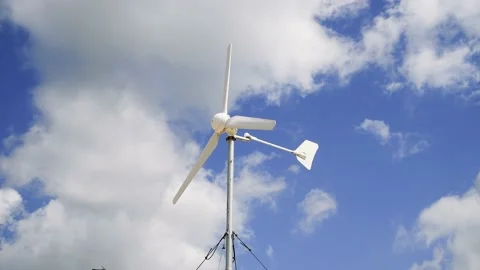 Wind turbines on the background of the sky. Stock Footage 211164298