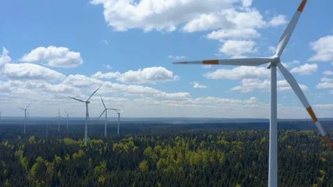 Wind turbines in the Black Forest Stock Footage 108601978