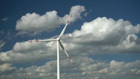 Wind turbines in China Stock Footage 95979080