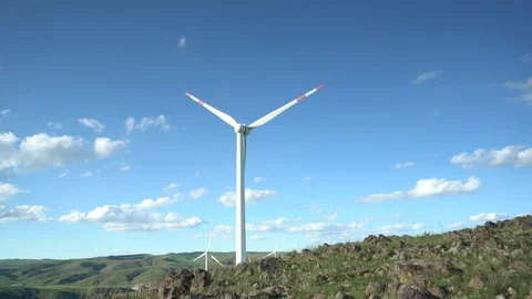 Wind turbines in China Stock Footage 95979202