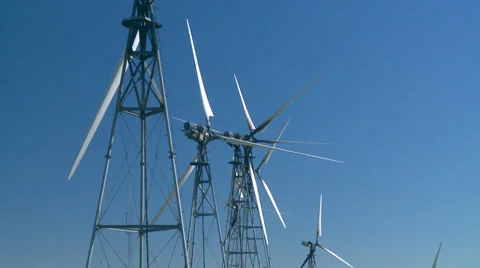 Wind turbines clip 02 Stock Footage 33362449