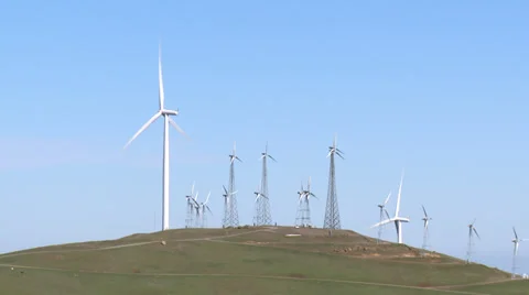 Wind turbines clip 04 Stock Footage 33361432