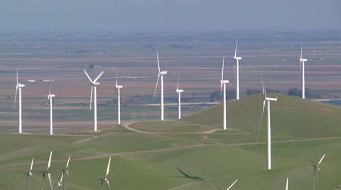 Wind turbines clip 06 Stock Footage 33361536