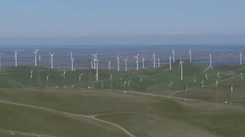 Wind turbines clip 07 Stock Footage 33362277