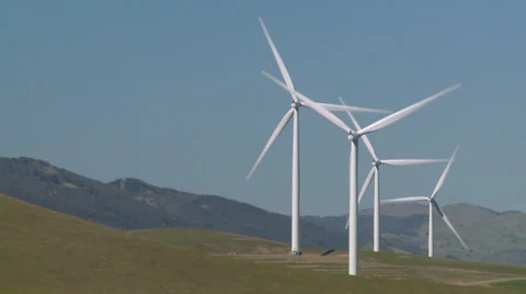 Wind turbines clip 08 Stock Footage 33362297