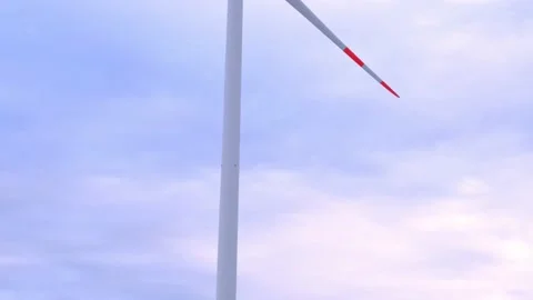 Wind turbines on cloudy sky background.wind generator. Stock Footage 172087450