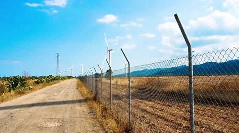 Wind Turbines in the country.mp4 Stock Footage 53478985
