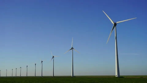 Wind turbines in the countryside Stock Footage 164543063