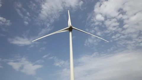 Wind turbines create renewable energy. Ecology and environment concept. Stock Footage 87649480