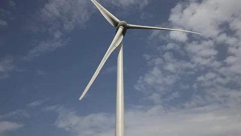 Wind turbines create renewable energy. 스톡 동영상 87656587