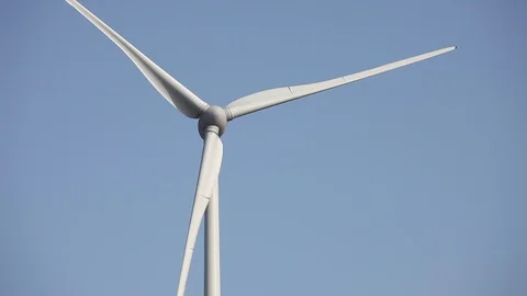 Wind turbines create renewable energy. Video stock 87657907