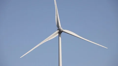 Wind turbines create renewable energy. Ecology green concept Stock-Footage 90489791