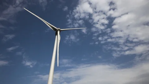 Wind turbines create renewable energy. Ecology green concept Stock-Footage 90803374