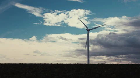 Wind turbines creating clean renewable energy. Stock Footage 63011444