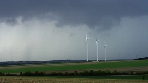 Wind turbines creating clean renewable energy. Stock Footage 63013564