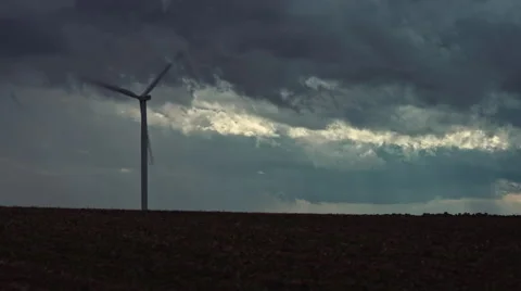 Wind turbines creating clean renewable energy. Stock Footage 63016257