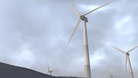 Wind turbines in a desert 스톡 동영상 70088076
