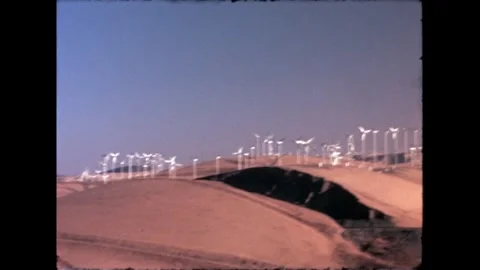 Wind Turbines in Distance Stock Footage 276291901