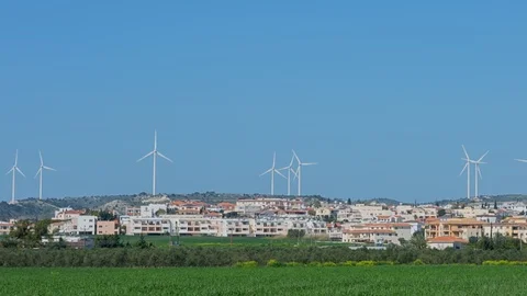 Wind Turbines dolly 1 Stock Footage 126608196
