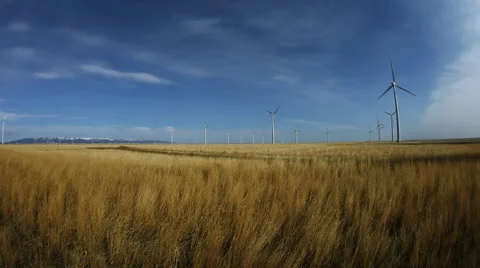 Wind turbines Dolly Stock Footage 60793816