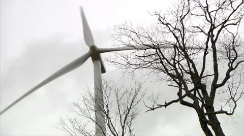 Wind Turbines Fall 05 - H264 Stock Footage 10774103