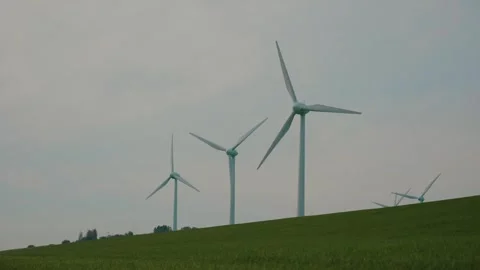 Wind turbines farm Stock-Footage 264074232