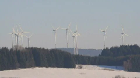 Wind turbines   Видео 307512