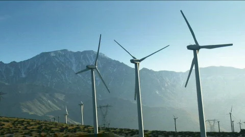 Wind Turbines Stock Footage 499911