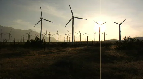 Wind Turbines Stock Footage 499923