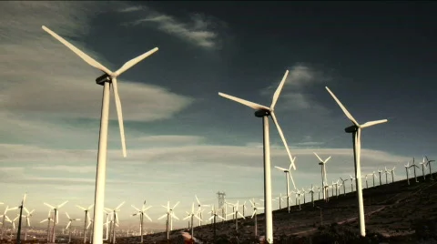 Wind Turbines Stock Footage 500183