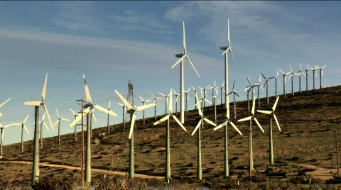 Wind Turbines Stock Footage 500192
