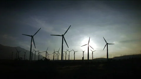 Wind Turbines Stock Footage 500216