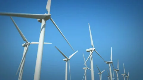Wind Turbines Stock Footage 544751