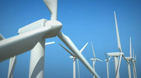 Wind Turbines Stock Footage 544782