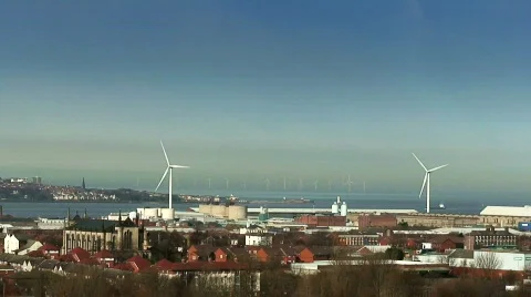 Wind turbines  Stock Footage 655428