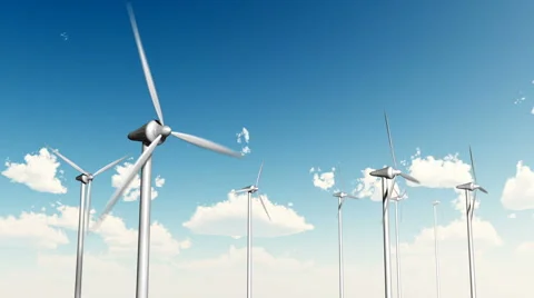 	Wind Turbines Stock Footage 890932