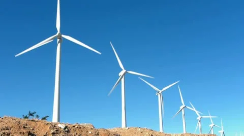 Wind Turbines Stock Footage 10138564