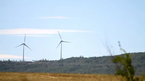 Wind Turbines Stock Footage 10749047