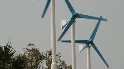 Wind turbines Stock Footage 10808088