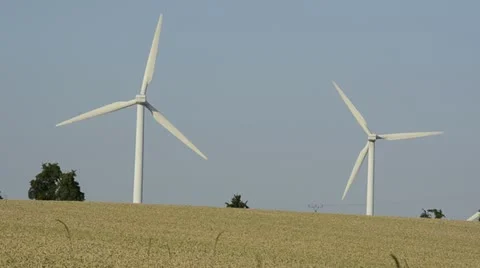 Wind turbines Stock Footage 10843229