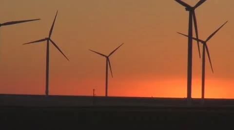 Wind Turbines Stock Footage
