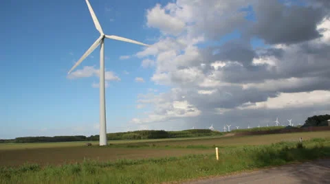 Wind turbines Stock Footage 24794706