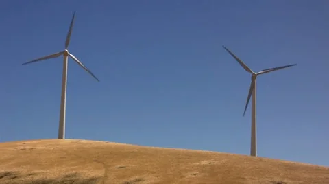 Wind turbines 스톡 동영상 28710215