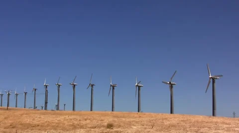 Wind turbines 스톡 동영상 28716657