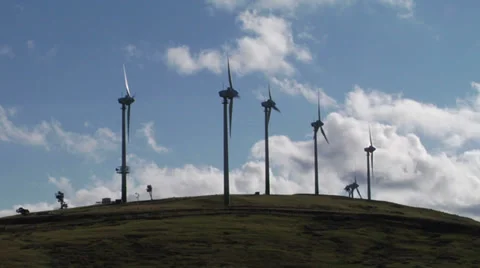 Wind turbines Stock Footage 33549470