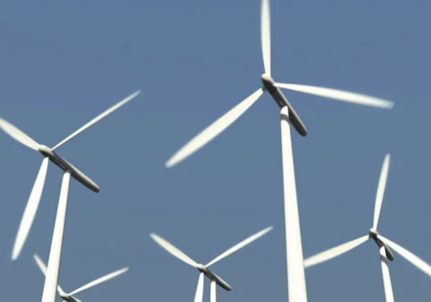 Wind turbines 库存影片 35361038