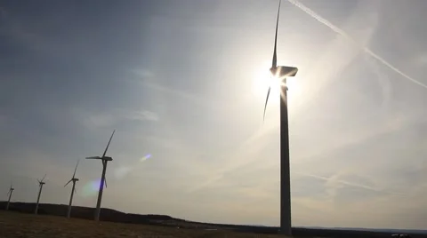Wind Turbines Stock Footage 46203798