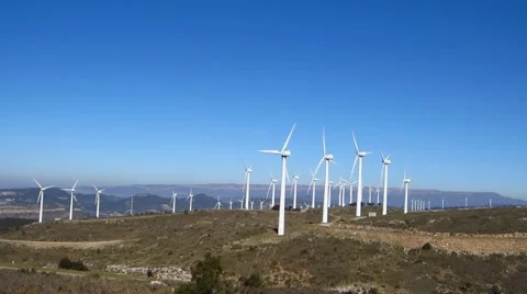 Wind turbines Stock Footage 48532304