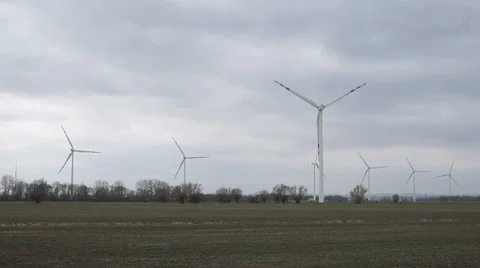 Wind turbines Stock Footage 49652858